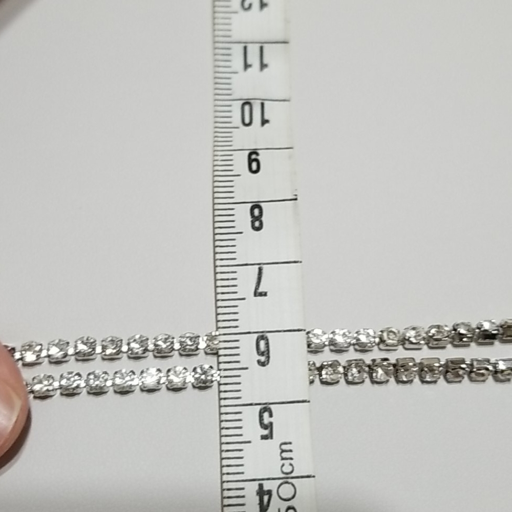Long Silver CZ Chain - Picture 6 of 6